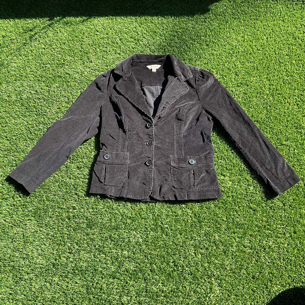 St. John's Bay Black Corduroy Blazer Jacket